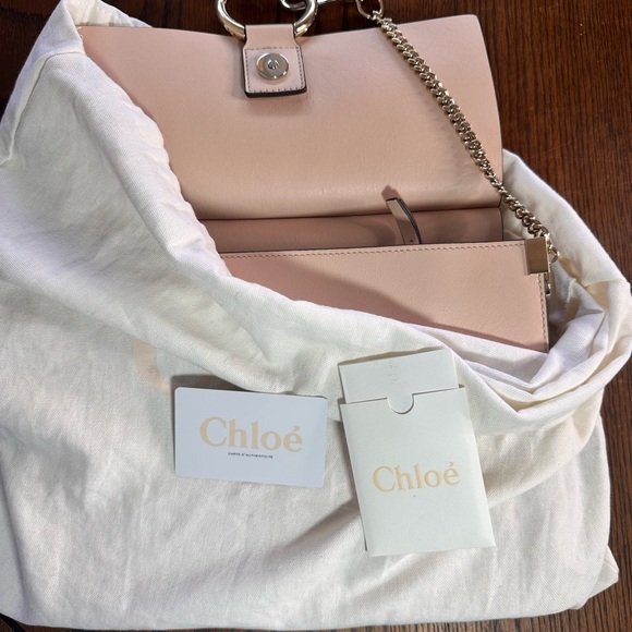 Authentic Chloé Faye Medium Shoulder Bag in Blush Pink NWOT - Picture 9 of 10